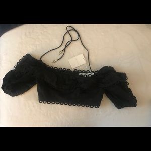 Zimmermann Allia Pintuck Off Shoulder Top size 0P